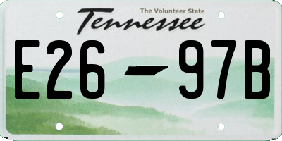 TN license plate E2697B