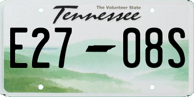 TN license plate E2708S