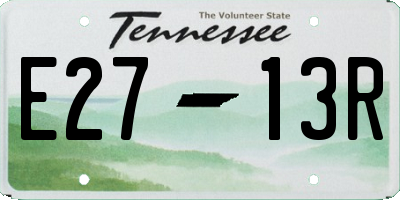 TN license plate E2713R