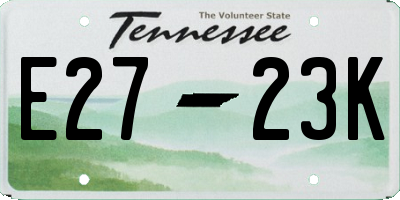 TN license plate E2723K