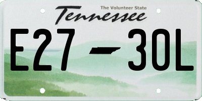 TN license plate E2730L