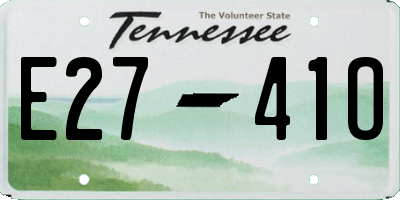 TN license plate E2741O