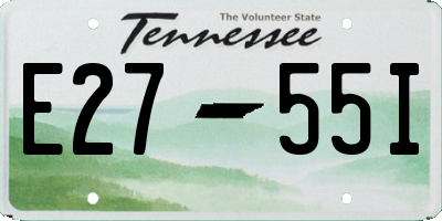 TN license plate E2755I