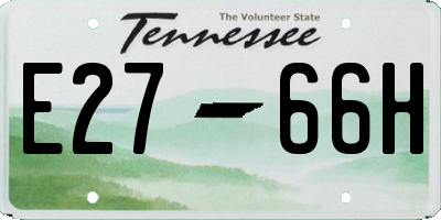 TN license plate E2766H