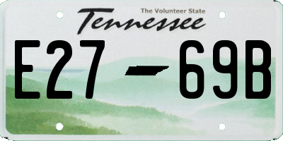 TN license plate E2769B