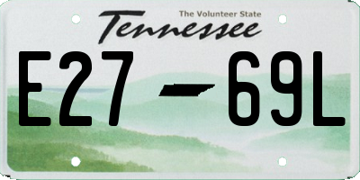 TN license plate E2769L
