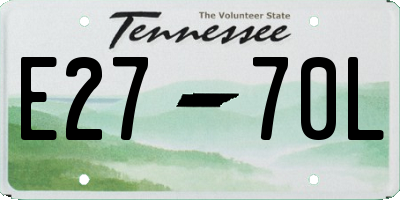 TN license plate E2770L