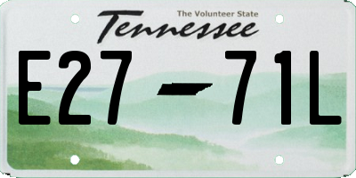 TN license plate E2771L