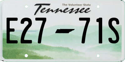 TN license plate E2771S