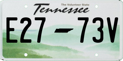 TN license plate E2773V