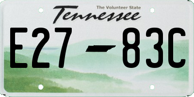 TN license plate E2783C