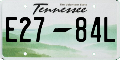 TN license plate E2784L