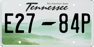 TN license plate E2784P