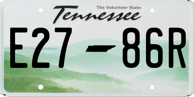 TN license plate E2786R