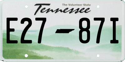 TN license plate E2787I