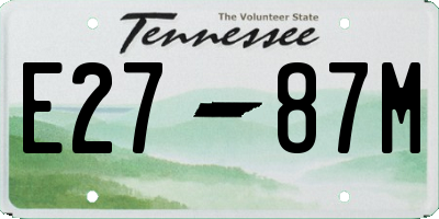 TN license plate E2787M