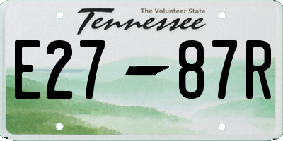 TN license plate E2787R