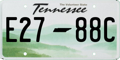 TN license plate E2788C