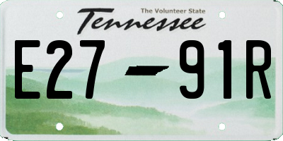 TN license plate E2791R