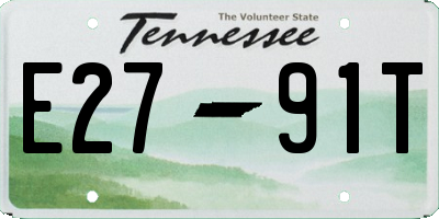 TN license plate E2791T