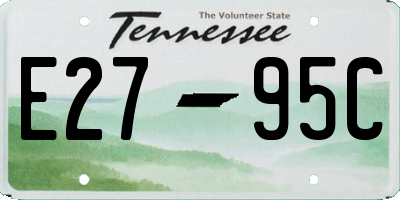 TN license plate E2795C