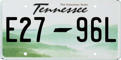 TN license plate E2796L