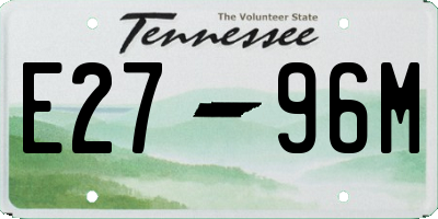 TN license plate E2796M