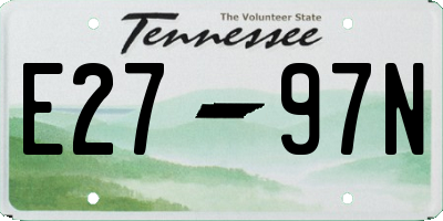 TN license plate E2797N
