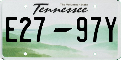 TN license plate E2797Y