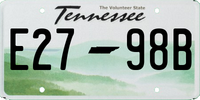 TN license plate E2798B