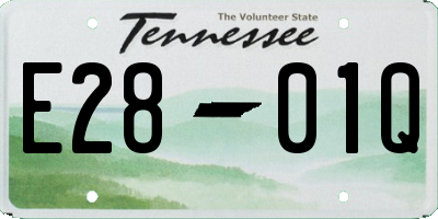TN license plate E2801Q