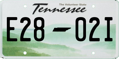 TN license plate E2802I