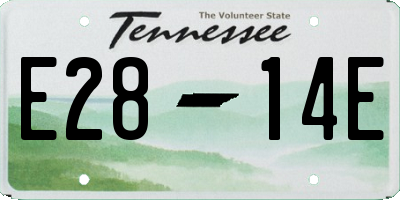 TN license plate E2814E