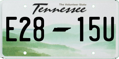 TN license plate E2815U