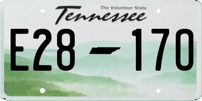 TN license plate E2817O