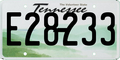 TN license plate E28233