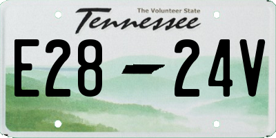 TN license plate E2824V