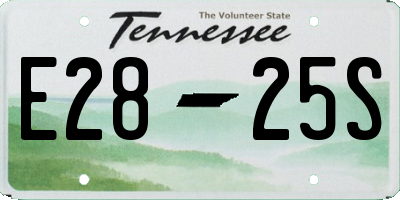 TN license plate E2825S