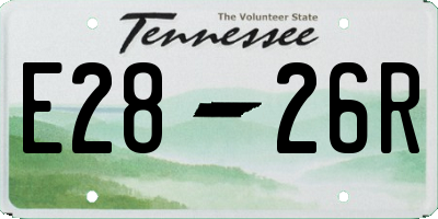 TN license plate E2826R