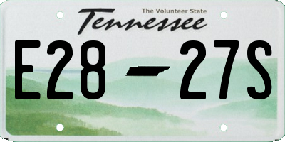 TN license plate E2827S