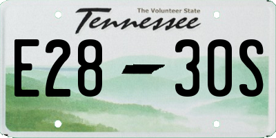 TN license plate E2830S