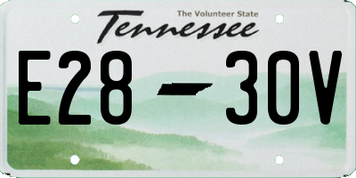 TN license plate E2830V