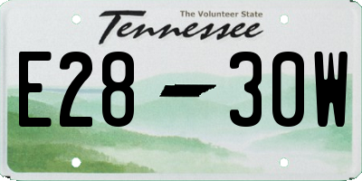 TN license plate E2830W