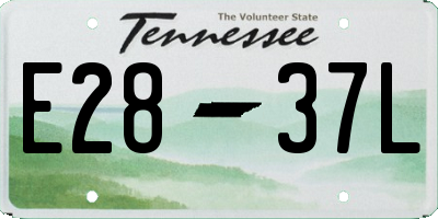 TN license plate E2837L