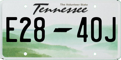 TN license plate E2840J