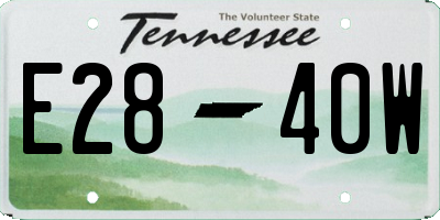 TN license plate E2840W