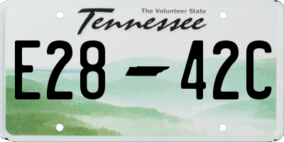 TN license plate E2842C