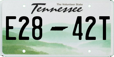 TN license plate E2842T