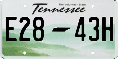 TN license plate E2843H