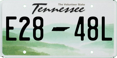 TN license plate E2848L